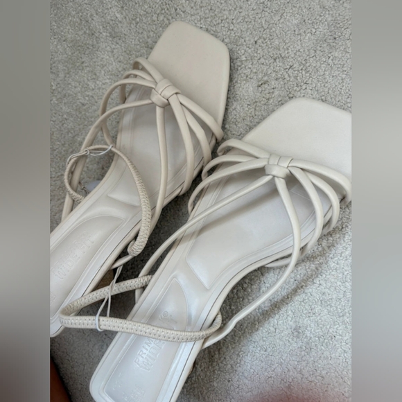 Elegant Cream Strappy Sandals - Picture 2 of 3